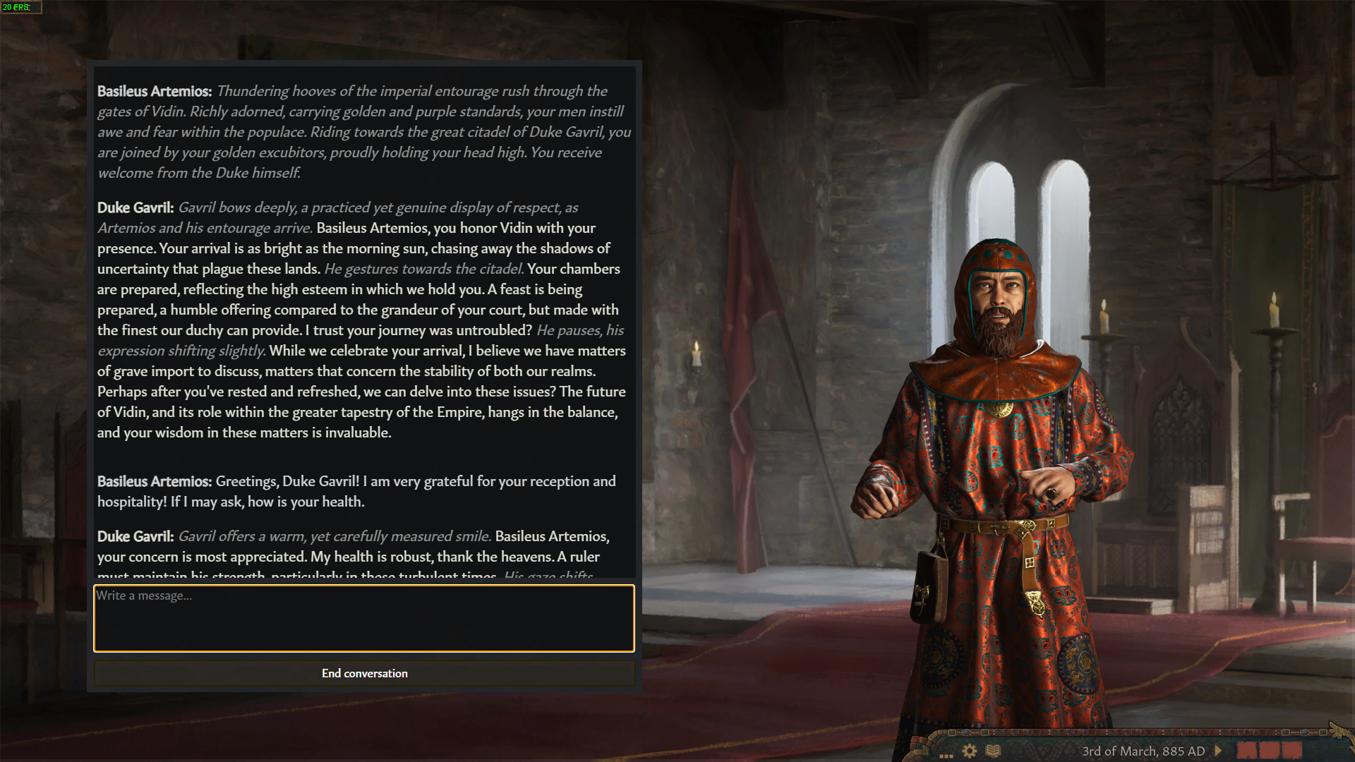 Voices of the Court mod has tremendously improved my roleplay of CK3